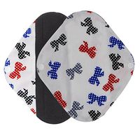 Overnight Charcoal Bamboo Mama Cloth/ Menstrual Pads/ Reusable Sanitary Pads by WYTong (Blue, S)