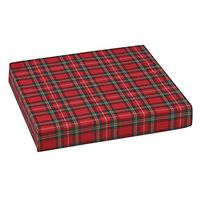 Duro-Med Foam Seat Cushion for Your Wheelchair, Firm for Support and Comfort, Car or Chair, with Cover, Plaid, 3 x 16 x 18 Inches