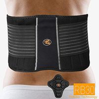 RIDBIKER Back Brace Support Belt Lumbar Support for Men Women,Black (S/M(28-35"))