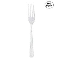 Plastic Wedding Party Cutlery 100 Pieces Fork Disposable Sl