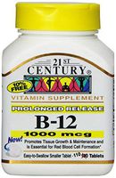 21st Century B-12 1000Mcg Prolonged Release Tablets 110 Count (2 Pack)
