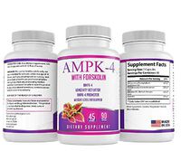 AMPK-4 Activator 90 capsules/45 Servings Boost Energy Promote Longevity Diet Weight Loss Slimmer Skinny Fatburner with Berberine and Forskolin Supports Metabolism