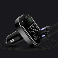 Shentesel Car Bluetooth MP3 Music Player Hands-free Call Type-C Charger FM Transmitter - Black