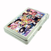 Sailor Moon Group Image Double-Sided Sided Cigarette Case with Lighter, ID Holder, Wallet with RFID Theft Protection D-553