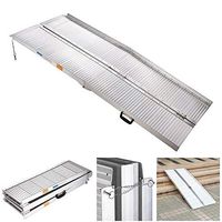 LiangDong Portable Folding Wheelchair Ramp Mobility Handicap Scooter Threshold with Carry Handle,Aluminum Alloy ，Max. Weight Capacity 600 lbs