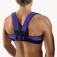 Bort StabiloFix Shoulder Posture Corrector Brace Upper Back, Straightener to Fix Hunched Rounded or Stooped Shoulders Forward Back Neck Shoulder Pain Medical Grade (White, Adult from 27.6" inches)