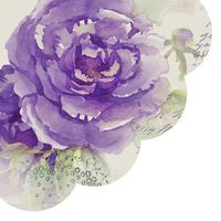 Round Paper Napkins Miracle Purple Rose Letter Decoupage