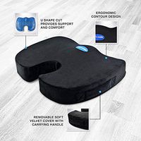Comfy Cozee Cooling Gel Infused Memory Foam Seat Cushion | Chair Pad Delivers Unmatched Soothing Comfort | Back, Sciatica, Coccyx Pain Relief & Lumbar Support | Sitting Pillow Fixes Poor Posture