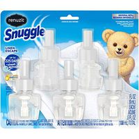 Renuzit Snuggle Scented Oil Refill for Plugin Air Fresheners, Linen Escape, 0.67 Fl Oz (Pack of 5)