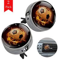 Flame Football two gun black air freshener aromatherapy essential oil diffusers for car vent clip portable with four refill pads 1.33x1.83in