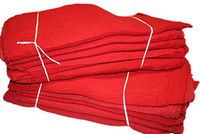 Atlas 1000 Pieces Red Cotton Shop Towel Rags, Industrial Grade, New Wipers for Cleaning, Wiping Floors and Machinery