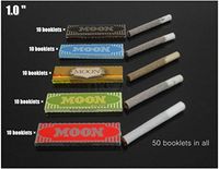 50 booklets Moon 5 Colors Mixed Pack Rolling Papers 70 * 36mm 2500 Leaves