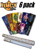 6 Pack Variety Juicy Jay Flavored Rolling Papers + Beamer Smoke Sticker