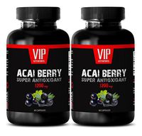Acai Berry superfood - ACAI Berry Super ANTIOXIDANT Extract 1200 MG - Stress Relief- 2 Bottles 120 Capsules