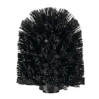 iDesign Plastic Replacement Toilet Bowl Brush Head for Master, Guest, Kid's, Office Bathroom, 3.25" x 3.25" x 4" - Black
