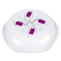 Microwave plate cover with Magnetic, new Microwave Lid prevent splatter cover, BPA-free Certified,11.5 Inches, Plate Serving Cover with steam vent, ZFITEI（Purple)