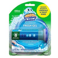 Scrubbing Bubbles Fresh Gel Toilet Bowl Cleaning Stamps, Gel Cleaner, Helps Prevent Limescale and Toilet Rings, Rainshower Scent, 6 Stamps