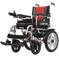 XSARACH Electric Wheelchair, Foldable Power Compact Mobility Aid Wheelchair, Lightweight Electric Power Wheelchair Reclining, Portable Scooter, Elderly and Disabled People