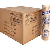 Genuine Joe GJO11255CT Insulated Ripple Hot Cup, 8-Ounce Capacity, Brown (Pack of 500)