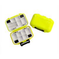 YUKI Fishing Lure Boxes, Bait Storage Case Fishing Tackle Storage Trays Accessory Boxes Thicker Plastic Hooks Organizer Containers for Vest Casting Fly Fishing - Waterproof Seal (Yellow, Small)