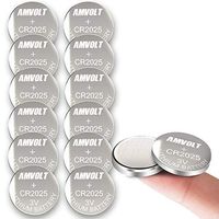12 Pack AmVolt CR2032 Battery 220mAh 3 Volt Lithium Battery Coin Button Cell 2023 Expiry Date