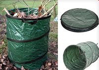 JIUZHOU Jumbo Size 16L COLLAPSIBLE Garden Leaves Basket Trash Garbage Rubbish Bags Container Can
