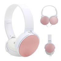 SKY SINCERITY Extra Bass Wired Headphones with Microphone for SmartphoSKY Sincerity Super Bass Wired Headphones with Microphone for Smartphones (Rose Gold)