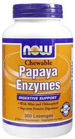 Papaya Enzyme Chewable, 360 Tabs by Now Foods (Pack of 8)