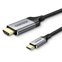 USB C to HDMI Cable(4K@60Hz), CHOETECH USB Type C to HDMI Cable Thunderbolt 3 Compatible with MacBook Pro 2018/2017, iPad Pro/MacBook Air 2018,Samsung S10/S9/S8, Dell XPS 13/15-2M/6.5Ft