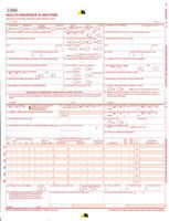 HCFA CMS-1500 Insurance Form,  Package of 500 Sheets. 08/05 Version