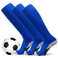 3 Pair Boys/Girls Outfits Compression Long Sport Knee High Football & Soccer Socks Pack (Kids/Youth Gifts)