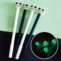 ADIASEN 2PCS Skull Led Pen Design Gel Ink Pens Water Pens Rollerball Writing Pens for Office School Supplies