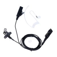 Trido Covert Acoustic Tube Two Wire Earpiece Headset Mic PTT for Motorola Radio XPR3500 XPR3000 XPR3300 XPR3300e XPR3500e walkie Talkie