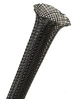 Electriduct 5/8" Black PET Expandable Braided Sleeving Cable Mesh Flexible Wire Sleeve - 25 Feet