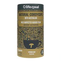 Life Cykel 100% Natural Cordyceps Mushroom with Australian Wild Harvested Kakadu Plum - Ancient Fuel for the Modern World - Energy, Improved Endurance and Daily Performance (Pack of 1)