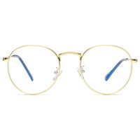 COASION Blue Light Blocking Glasses Retro Round Clear Lens Anti Blue Ray Computer Game Eyeglasses (Gold)