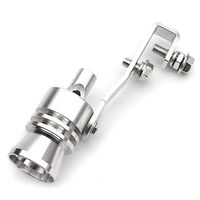 Topus Aluminum BOV Blow-off Valve Simulator Turbo Sound Whistle Exhaust Pipe （XL,silver）