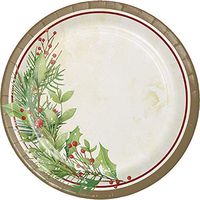 Creative Converting 332065case Winter Wreath Dessert Plates, One Size, Multicolor