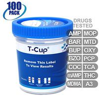 MiCare [100pk] - 13-Panel Multi Drug Test Cup (AMP/BAR/BUP/BZO/COC/mAMP/MDMA/MOP/MTD/OXY/PCP/TCA/THC with A3) #MI-TDOA-2135A3