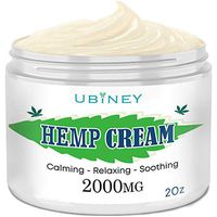 UBINEY Hemp Pain Relief Cream - 100% Natural American Hemp Oil Extract - Effectively Relieve Inflammation, Muscle, Joint, Back, Knee, Nerves & Arthritis Pain - with MSM & Arnica - Non-GMO, 2oz, 2000mg