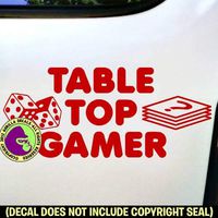 TABLETOP GAMER Table Top Board Game Vinyl Decal Sticker D