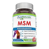 Pure Naturals MSM Tablets, 1500 mg, 180 Tablets, Supports Healthy Join Function* Supports Connective Tissues* Supports Skin Health & Healthy Aging*