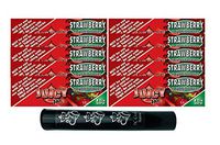 Herb Airtight Tube Pocket Protector with Juicy Jay's Strawberry 1.25 Flavored Hemp Rolling Papers 10 Count DC Crafts Nation- Ganesha
