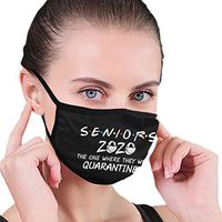 Seniors 2020 The One Where They were Quarantined Social Distancing Fashion Anti-Dust Bape Half Face Mouth Ma-sk for Womens and Mens Black