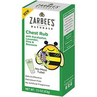 Zarbee's Naturals Chest Rub with Eucalyptus, Lavender, Pine, Beeswax, 1.5 Ounce