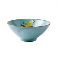 AXZHYX Bowl Bowl, Japanese Style Creativity Ceramic Bowl Ramen Bowl Household Bucket Bowl Vintage Tableware Eating Bowl 20.2 6.6 8.7cm Hotel Tableware Home Noodles Boiled Fish Soup Bowl