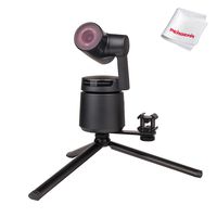 OBSBOT Tail AI Camera, 3 Axis Gimbal with Integrated Camera, 4K/60fps Video 12 MP Photos, Smart AI Tracking, Gesture Control, Android/iOS Smartphone Supported, W Cold Shoe Mount Bracket-Black