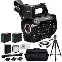 Sony PXW-FS7 XDCAM Super 35 Camera System + 2 Replacement BP-U90 8200mAh Battery Pack + 36 LED Video Light + 6FT HDMI Cable + 75-inch 3-way Panhead Tilt Motion with Built In Bubble Leveling Tripod + Large Carrying Case + Microfiber Cleaning Cloth