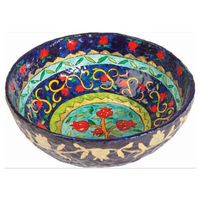 Colorful Recycled Paper Pomegranate Bowl by Yair Emanuel - Large