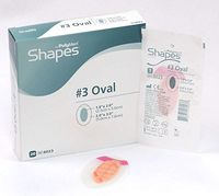 Ferris Shapes Oval Film Island Wound Dressing, Sterile, Foam, 2.0' X 3.0' Adhesive, 1.0' X 2.0' Pad, 8023 (Box of 20)